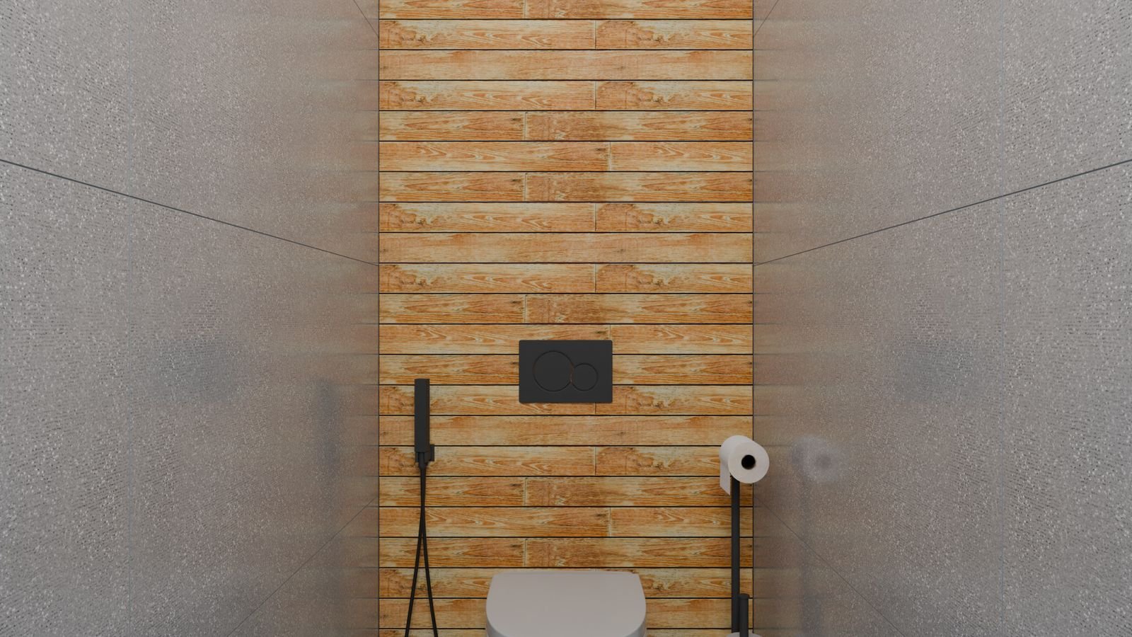 Modern smart toilet with bidet function in a clean contemporary bathroom