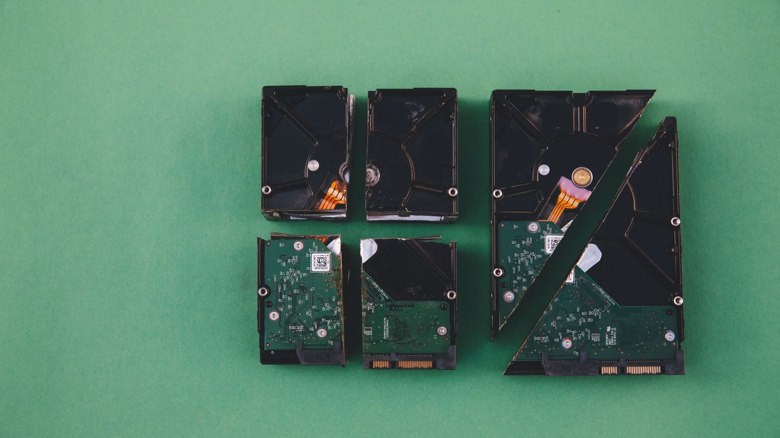 Circuit board detail of solid state storage hardware in a computer