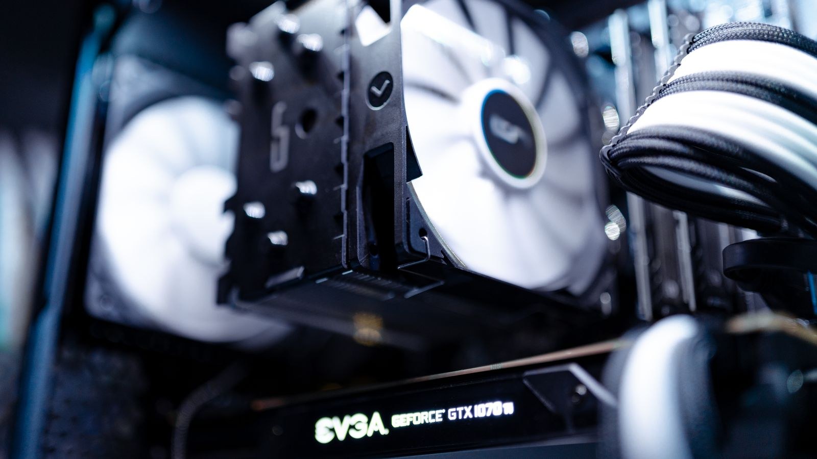 Case fan inside a gaming PC used to control heat and noise