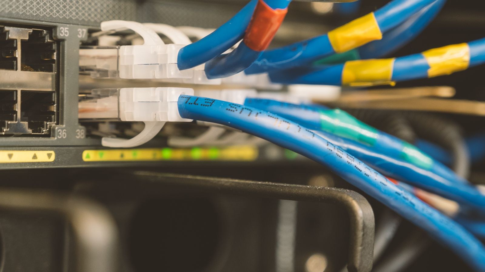 Network switch and ethernet cable used to isolate security cameras on a home network
