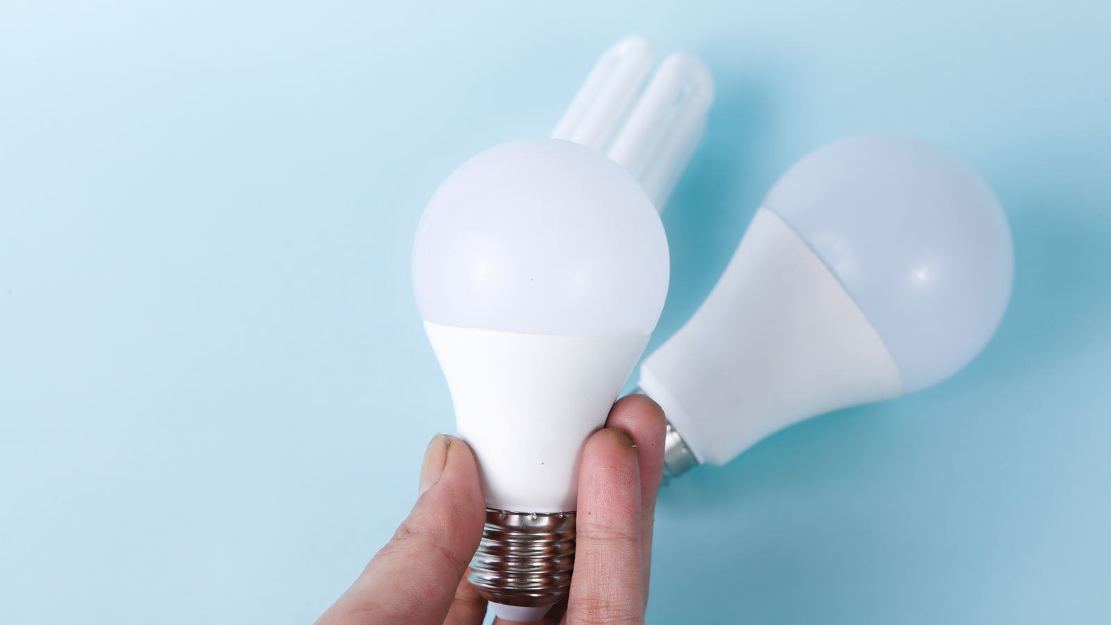 Two energy efficient LED bulbs used with smart dimmer switches