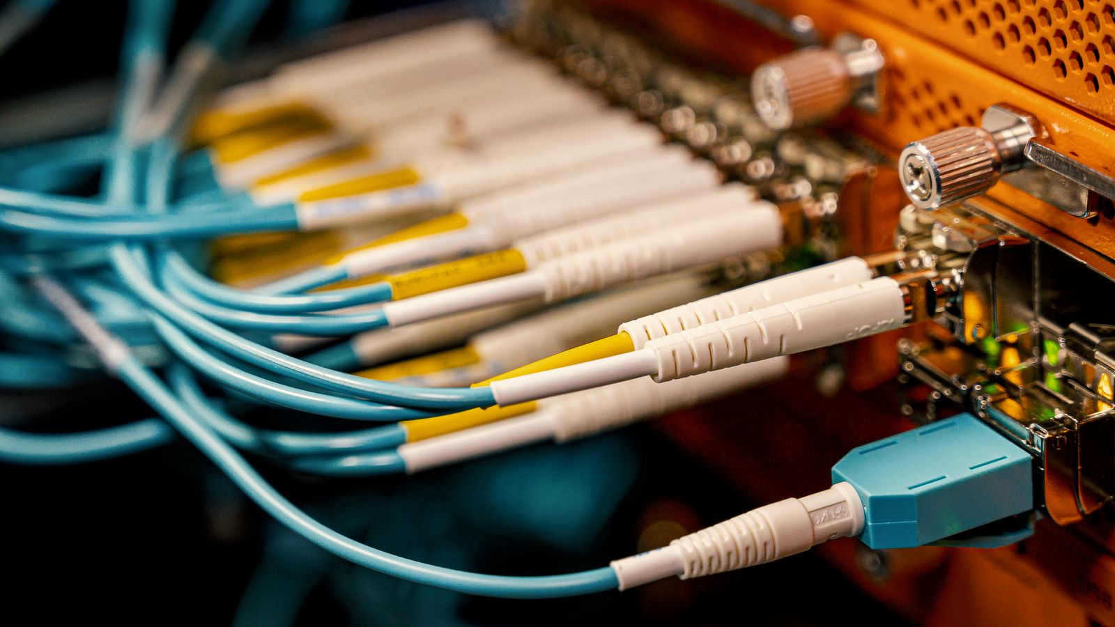 Home networking and internet technology setup used for speed testing