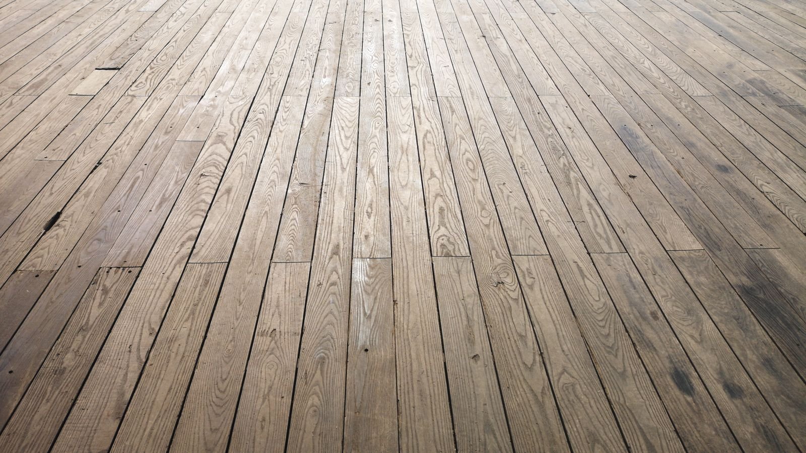 Polished hardwood floor in a sunlit room with light furniture